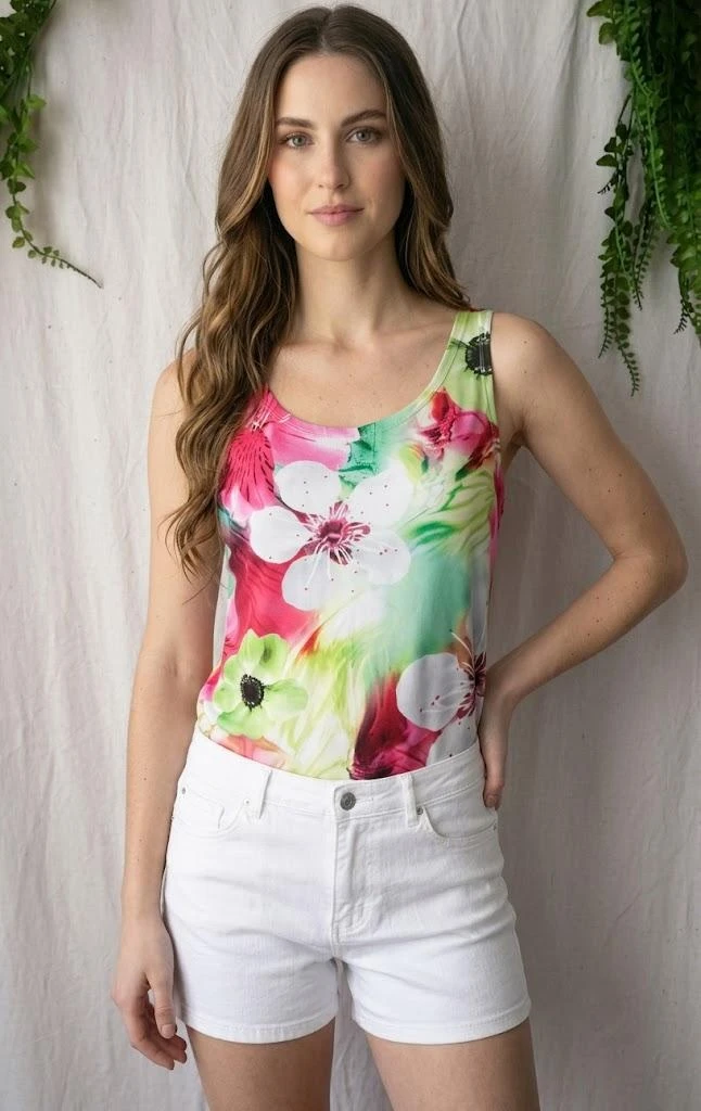Regata gola redonda com estampa floral exótica "Roberto Naldi" – photo 5